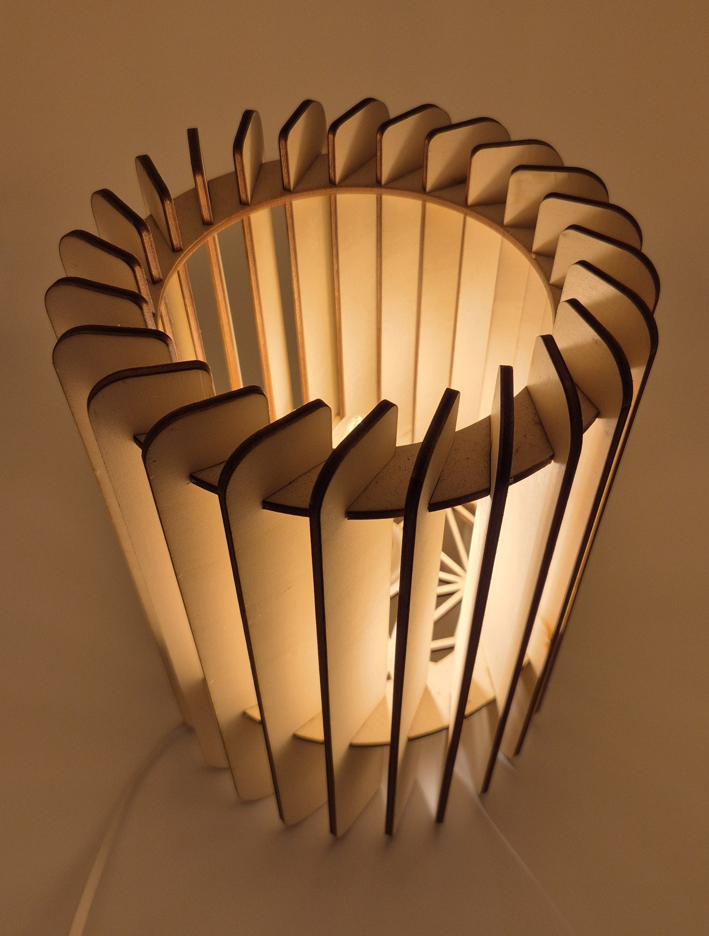 Holz - Tischlampe gerade