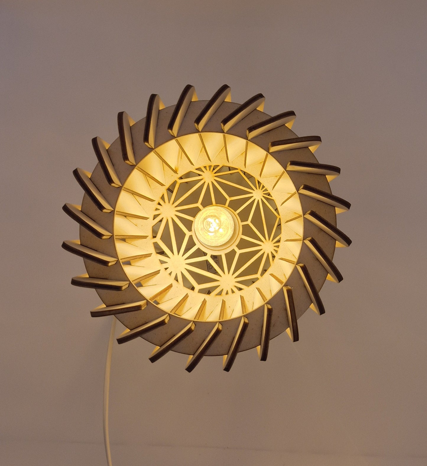 Holz - Tischlampe gerade