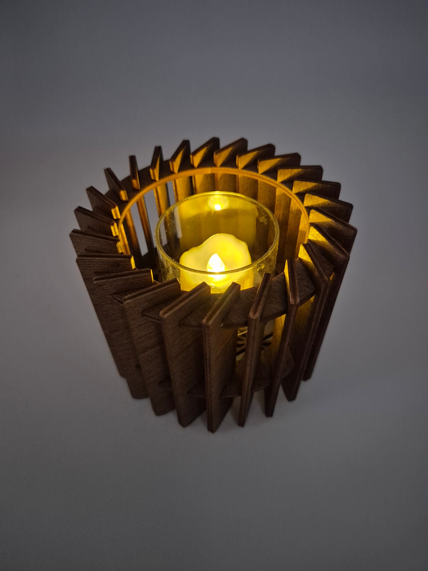 Teelichtlampe / Teelichthalter klein gerade