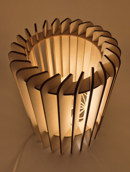 Holz - Tischlampe gerade