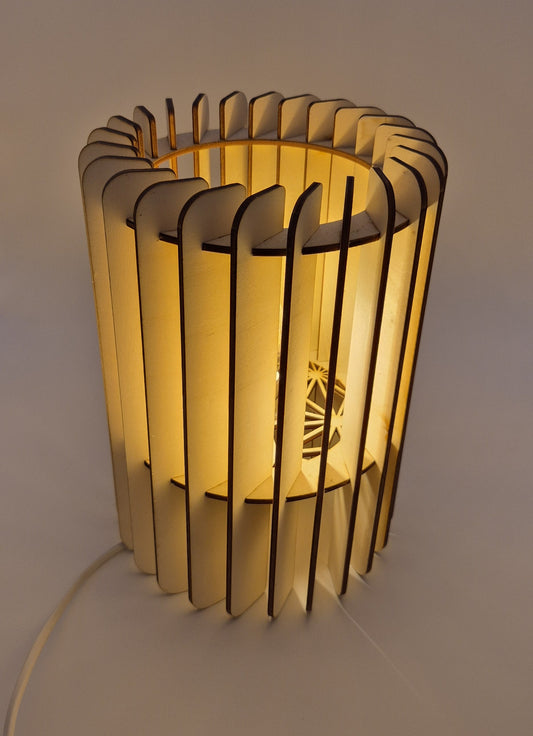 Holz - Tischlampe gerade